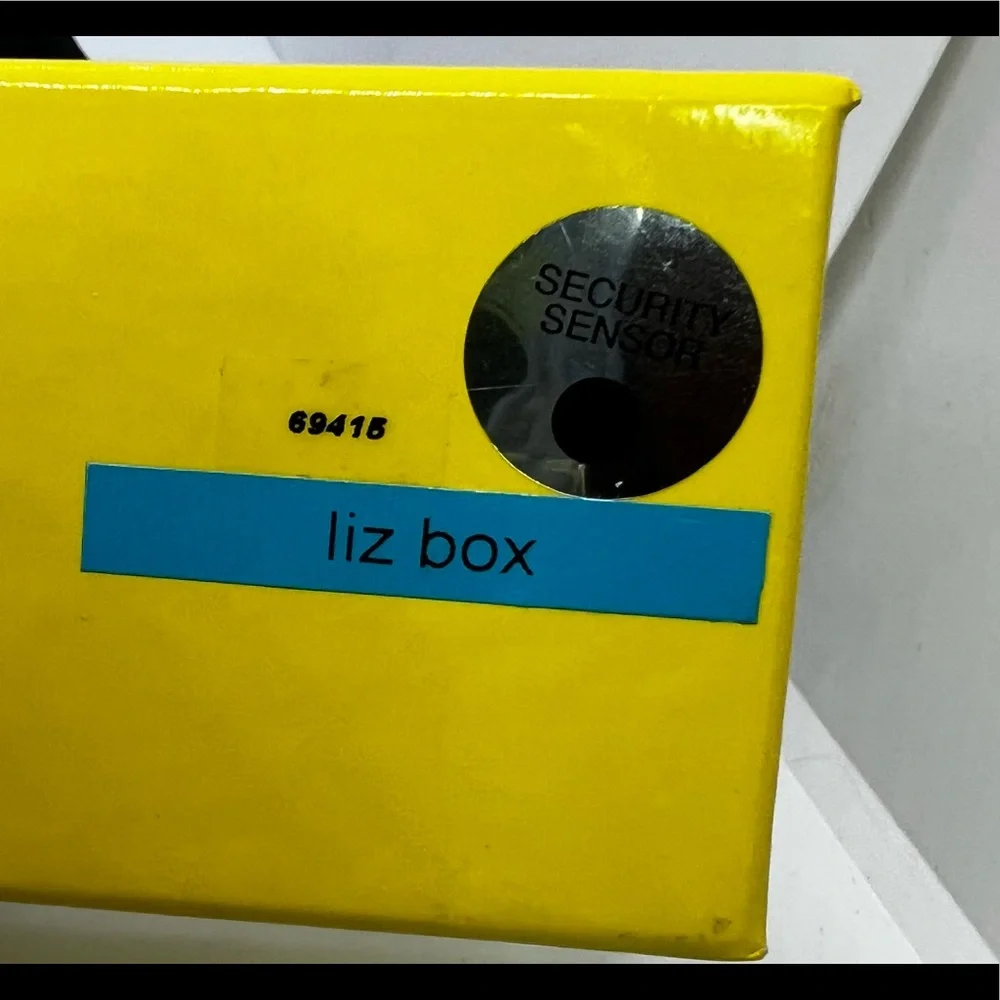 Vintage Liz Claiborne Silver-tone Mirror Rhinestone Box Jewelry Bracelet - Picture 6 of 7